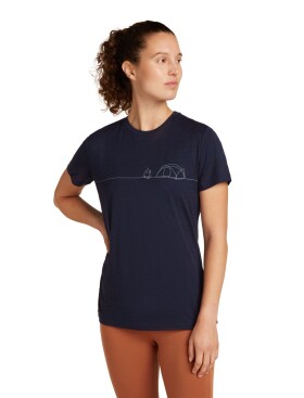 ICEBREAKER W 150 Tech Lite SS Tee Single Line C, Midnight Navy velikost: XS