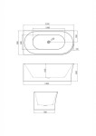 Kielle - Idolio Volně stojící rohová vana 170x80 cm, levá, bílá 1122453L0