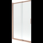 MEXEN - Fox vanová zástěna 2-křídlová przesuwny 100 x 150, transparent, měď kartáčovaná 891-100-002-65-00