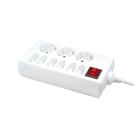 LogiLink Prodlužovací kabel 9 zásuvek bílá / Prodlužovací kabel / 9 zásuvek / 1,5 m / vypínač / 3500 W (LPS201)