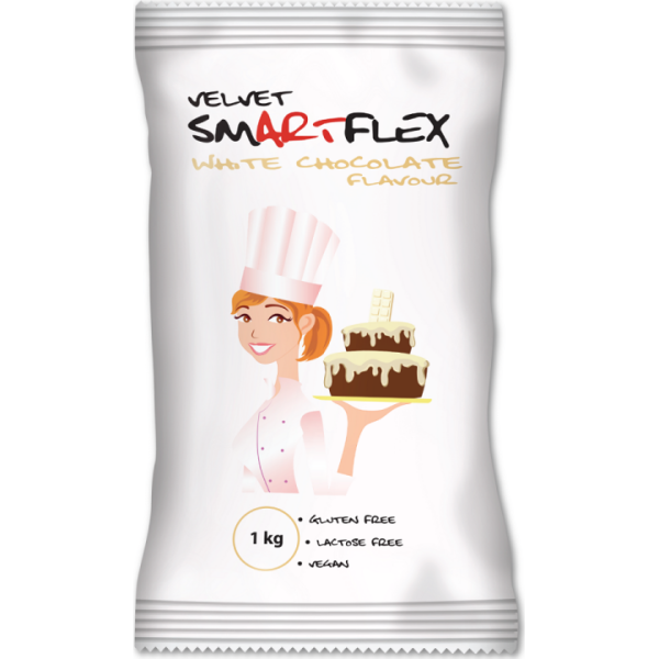 Smartflex Velvet Bílá čokoláda kg sáčku (Potahovací modelovací hmota na dorty)