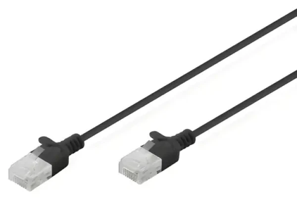 Digitus CAT 6 U-UTP Slim černá / Patch kabel / RJ-45 / 1,5 m / 250 MHz (DK-1618-015S-BL)