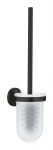 GROHE - QuickFix Start WC štětka nástěnná s držákem, sklo/matná černá 411852430