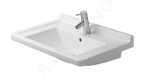 DURAVIT - Starck 3 Umyvadlo 700x490 mm, s přepadem, s otvorem pro baterii, bílá 0304700000