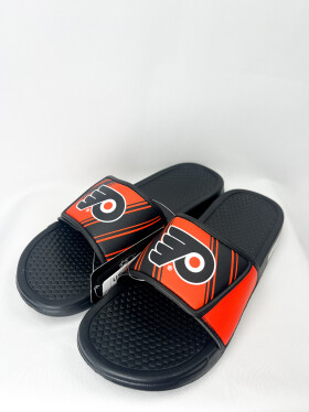 FOCO Pánské pantofle Philadelphia Flyers NHL Legacy Velcro Sport Slide Slipper Velikost: M = 42-43 EU