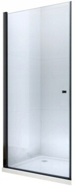MEXEN - Pretoria Sprchové dveře křídlové 80, transparent, černá se stěnovým profilem 852-080-000-70-00
