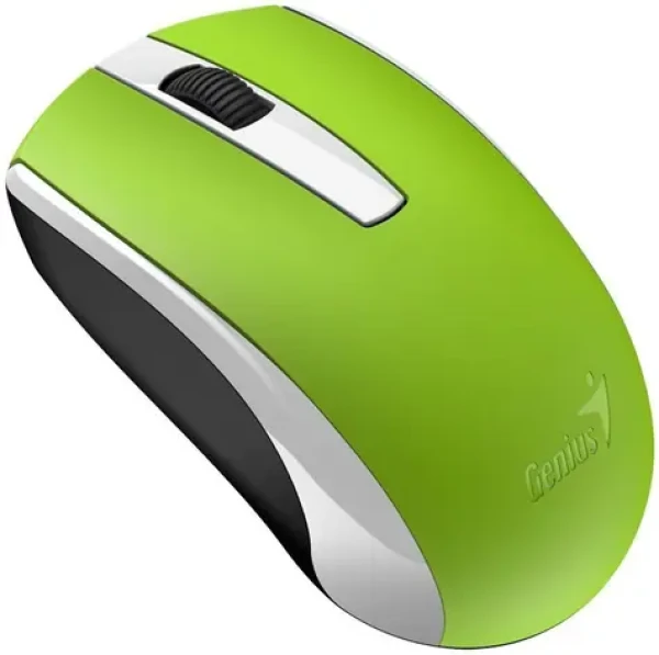 Genius ECO-8100 zelená / Optická bezdrátová myš / 1600 dpi / 2.4 GHz (31030004404)