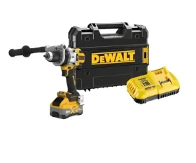 DeWalt XR Aku vrtačka s příklepem 18V / Aku příklepová vrtačka / 169 Nm / 1x aku 8,0 Ah / nabíječka / kufr T-stak (DCD1007WW1T)