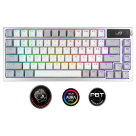 ASUS klávesnice ROG AZOTH Moonlight White, mechanická, Bluetooth, US, bílá EDF_1663025