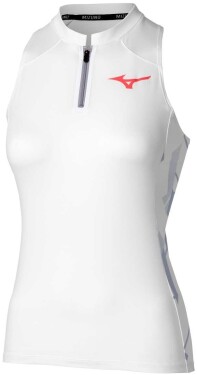 Mizuno Daybreakers Printed Tank W White Icelandic Blue - Tenisové tílko Mizuno Daybreakers Printed Tank 62GAC70171 Velikost textilu: XS