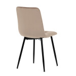 Jídelní židle, krémová, sametová látka, CT-281 CRM4