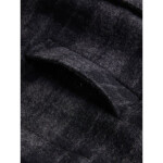 Pánská vlněná teplá košile / styl kabátek G77965060-149 Černý s tmavě šedou - Peak černo-šedá M