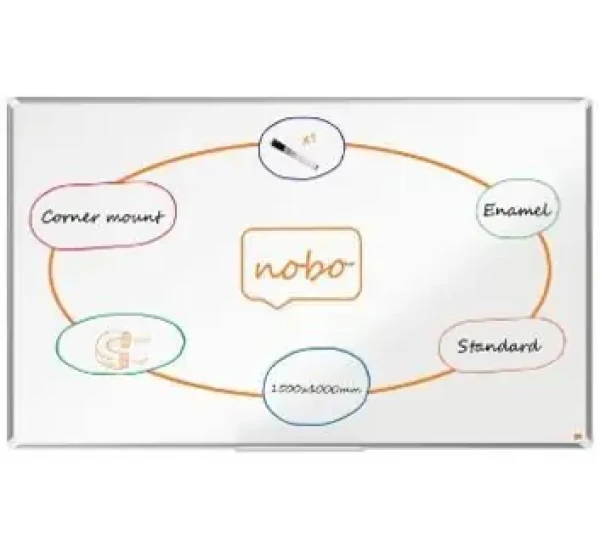 NOBO Premium Plus 1500x1000 mm bílá / Magnetická tabule / Smaltovaný povrch / Hliníkový rám (1915146)