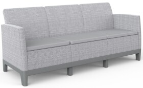 KETER SCANDI FORMA 3 SEATER SOFA - Ash grey/Storm grey