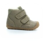 Barefoot Bundgaard dětská zimní obuv Petit Mid Winter Strap 608 Army