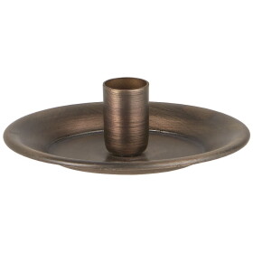 Ib Laursen Kovový svícen na svíčku 1,3 cm Bronze, hnědá barva, kov