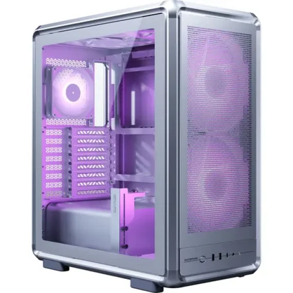 Cooler Master Masterframe 500 Mesh ARGB stříbrná / SSI-CEB / 2x USB-A 3.2 / 1x USB-C 3.2 / 2x 200mm / 1x 120mm / bez zdr (MF500M-SHNN-S01)