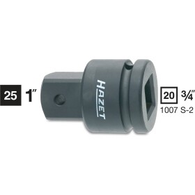 Hazet HAZET 1007S-2 adaptér zástrčného klíče Pohon (šroubovák) 3/4 Typ zakončení 1 (25 mm) 65 mm 1 ks