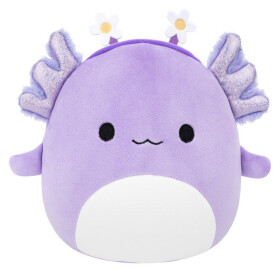 Squishmallows Fialový axolotl s čelenkou - Monica