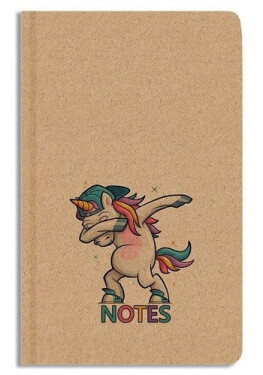 Notes linkovaný A5 Kraft Unicorn