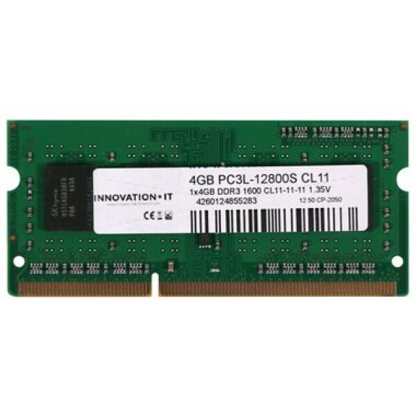 Innovation IT 4GB (1x4GB) 1600 MHz SODIMM DDR3 1.5V Non-ECC