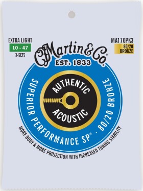 Martin Authentic SP 80/20 Bronze Extra Light - 3 Packs