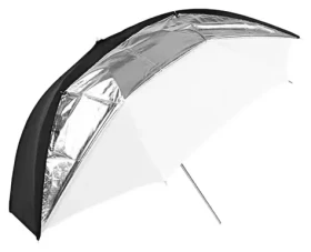 Godox UB-006-33 / Studiový deštník / 84 cm / 2v1 difuzní a reflexní / Odnímatelný černo-stříbrný reflektor (UB-006-33)