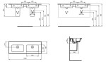 IDEAL STANDARD - Strada II Nábytkové dvojumyvadlo 124x46 cm, bez otvoru pro baterii, s Ideal Plus, bílá T3636MA