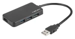 Natec Moth černá / USB rozbočovač / 4x USB-A / USB 3.0 (NHU-1342)