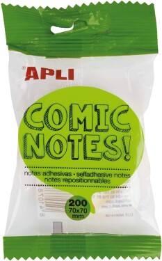 APLI, 16278, Comic notes, samolepicí Post-it bloček na poznámky, 200 listů
