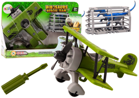 Mamido Rozebíratelné zelené letadlo pro transport dinosaurů s klecí