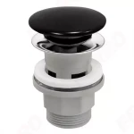 Výpusť umyvadlová CLICK-CLACK s přepadem 5/4" - Černá