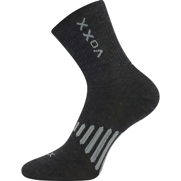 VOXX Ponožky slabé z merino POWRIX s ionty stříbra TMAVĚ ŠEDÉ 43-46 119327