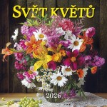 Kalendář 2026 Svět květů, nástěnný, 33 x 33 cm