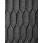 Židle jídelní, šedá látka, černý kov