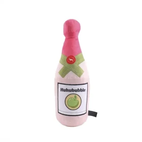 Huhubamboo Plyšová hračka Šampaňské růžová M / Hračka pro psy / 37x11x11 cm (356103)