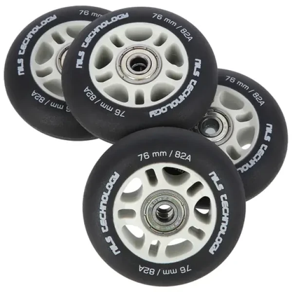 NILS Extreme PU 76x24 82A Matná kolečka s ložisky ABEC 9 černá 4 ks (5907695544404)