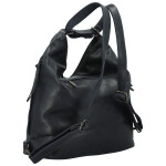 Stylový dámský koženkový kabelko-batoh Dexy, tmavě modrý