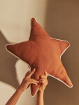 Ferm Living Dekorativní polštář Star Brown Clay 48 cm, hnědá barva, textil