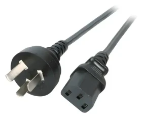 EFB China 180° - C13 180° černá / Napájecí kabel / 1,8 m / 10 A / 250 V (EK492.1,8V2)