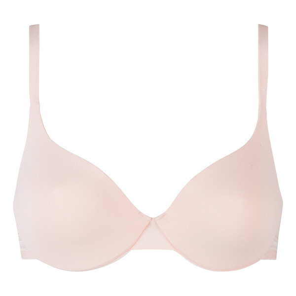 Dámská hladká vyztužená podprsenka DIM INVISIFREE PADDED BRA - DIM - světle růžová 85 B