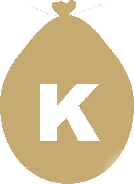 Balónek písmeno K zlaté balonky.cz Balónek písmeno K zlaté balonky.cz