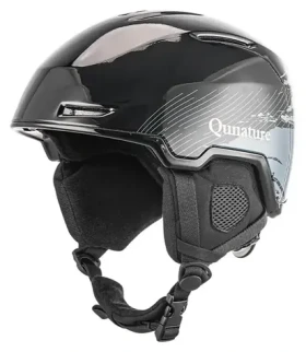 Qunature Lyžařská helma s chrániči uší 54-58 cm černá / Helma / Lyžování a snowboarding
