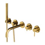 OMNIRES - Y vanová baterie 5-otvorová podomítková zlatá /GL/ Y1237-1GL