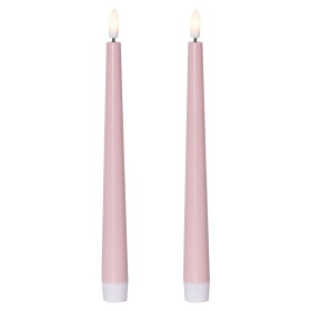 STAR TRADING LED svíčka Flamme Candy Pink – set 2 ks, růžová barva, plast