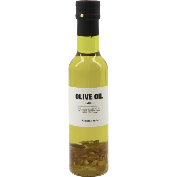 Nicolas Vahé Extra panenský olivový olej s česnekem 250 ml, zelená barva, sklo