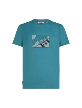 ICEBREAKER Mens 150 Tech Lite SS Tee Wild Pack, Topaz velikost: M