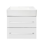 Koupelnová skříňka s umyvadlem SAT Cube Way 60x53x46 cm bílá lesk CUBE46602BISATCW CUBE46602BISATCW