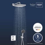 GROHE - Vitalio Comfort Sprchový set s termostatem pod omítku, 25x25 cm, 2 proudy, chrom 34882000