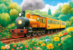 Puzzle Castorland MAXI 40 dílků - Lokomotiva v létě
